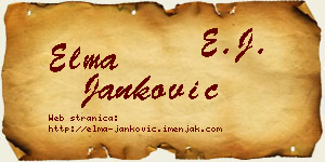 Elma Janković vizit kartica